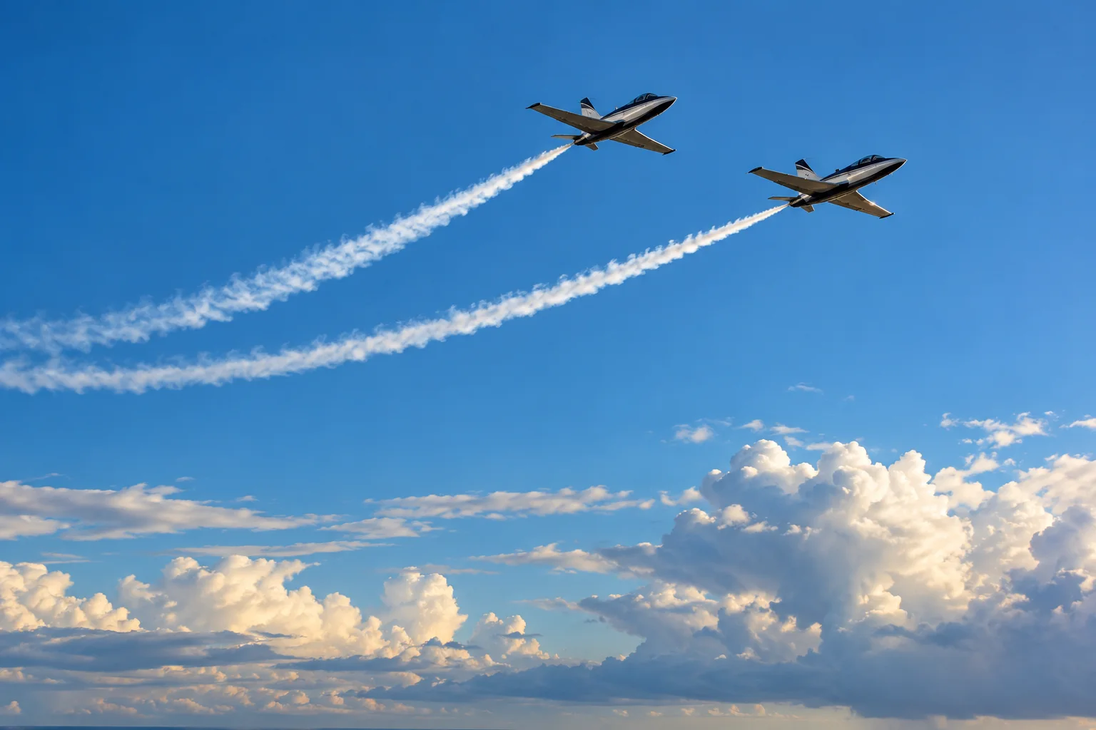 Illustrative formation of jet aircraft