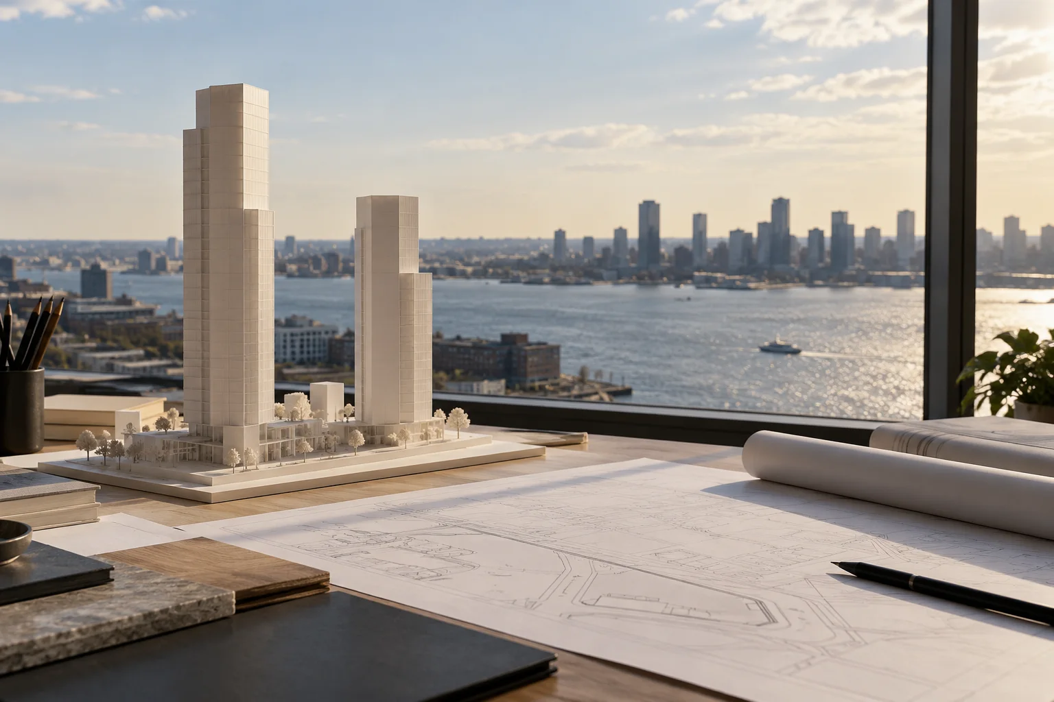 Conceptual architectural models, not the proposed design